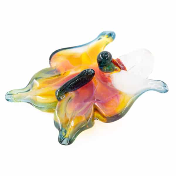 Borosilicate flame worked butterfly pendant.